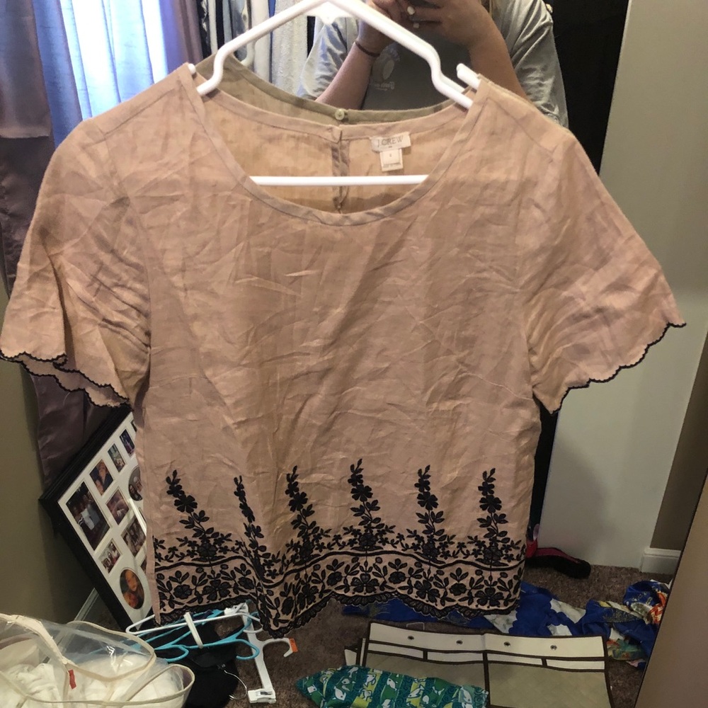 Rose with embroidery shirt